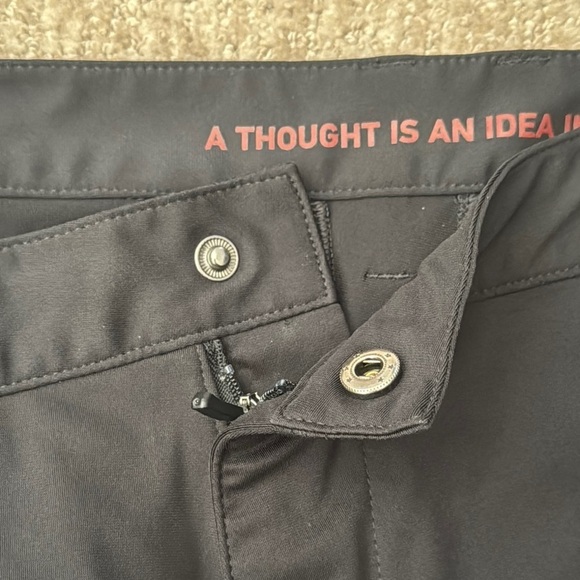 Rhone Men’s 34 Black Commuter Classic Pants Cuffed Ankle Zipper Stretch Chino - Picture 8 of 12